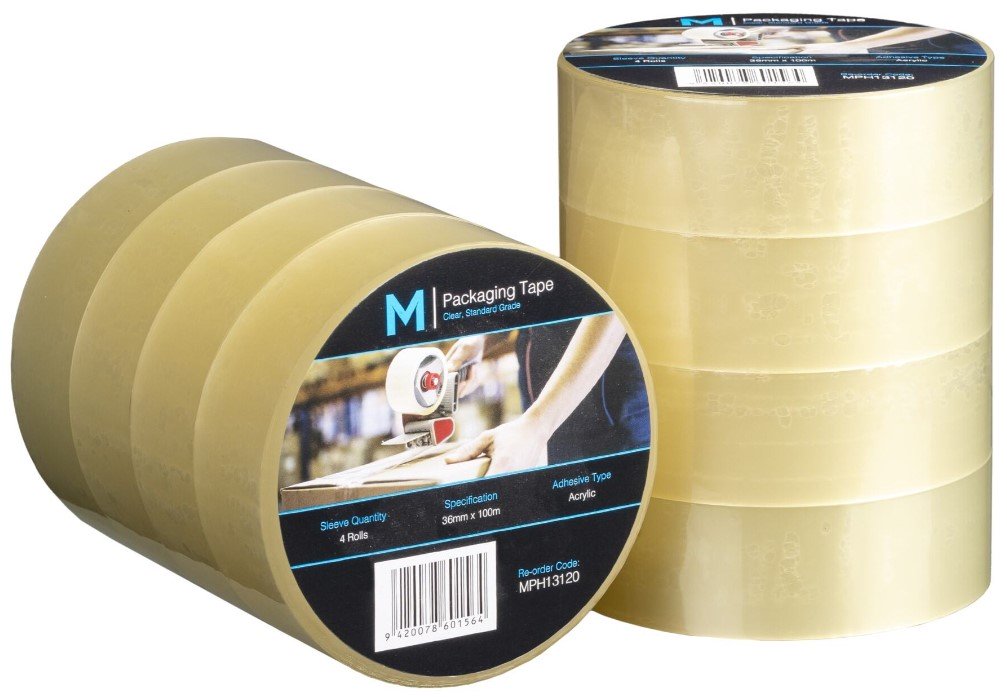 [LMD13120] Regular Acrylic Packaging Tape - Clear, 36mm x 100m x 45mu (48)