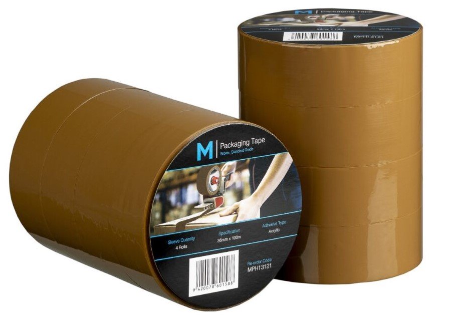 Regular Acrylic Packaging Tape - Brown, 36mm x 100m x 45mu (48)