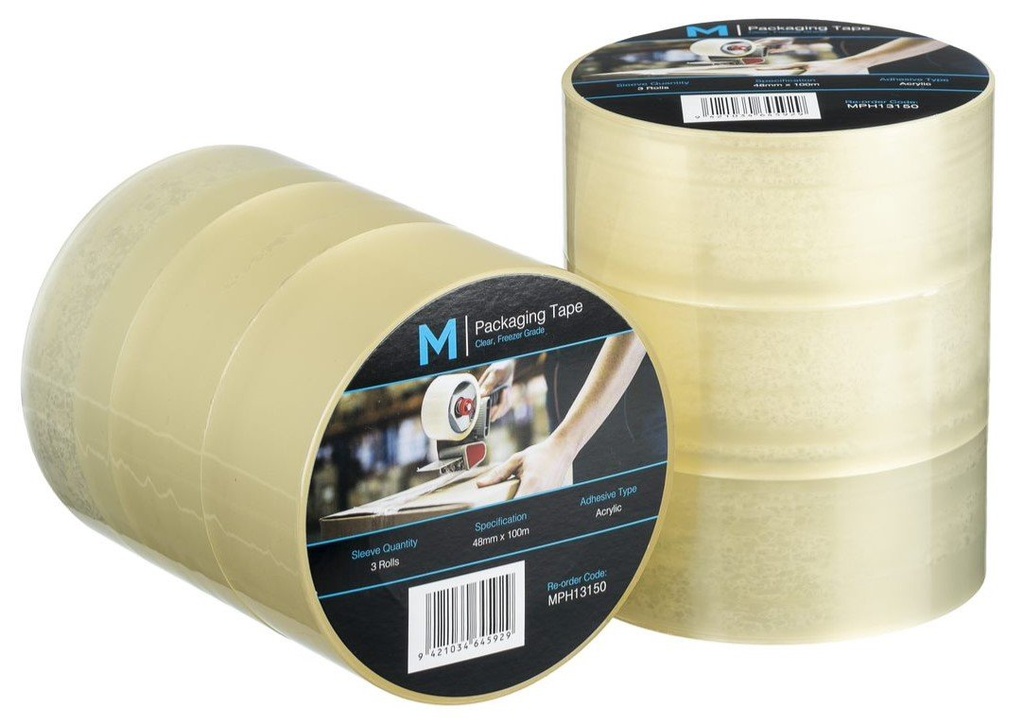 Freezer Grade Acrylic Packaging Tape - Clear, 48mm x 100m x 60mu (36) *Suitable to -15°C