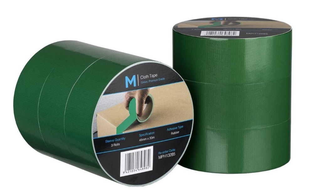 [LMD13285] Premium Cloth Tape - Green, 48mm x 30m x 250mu (36)