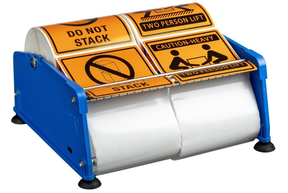 [LMD15137] Adhesive Label Dispenser - Blue, 200mm Width (1)  *Fits 2 Rolls