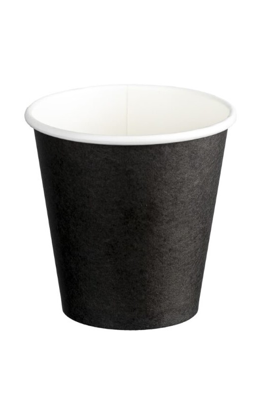[LMD16000] Single Wall PE Paper Cups - Black, 6oz, 230ml (1000) *80mm Diameter