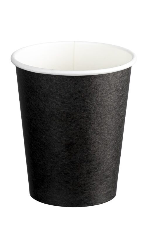 Single Wall Universal PE Paper Cups - Black, 8oz, 280ml (1000) *90mm Diameter