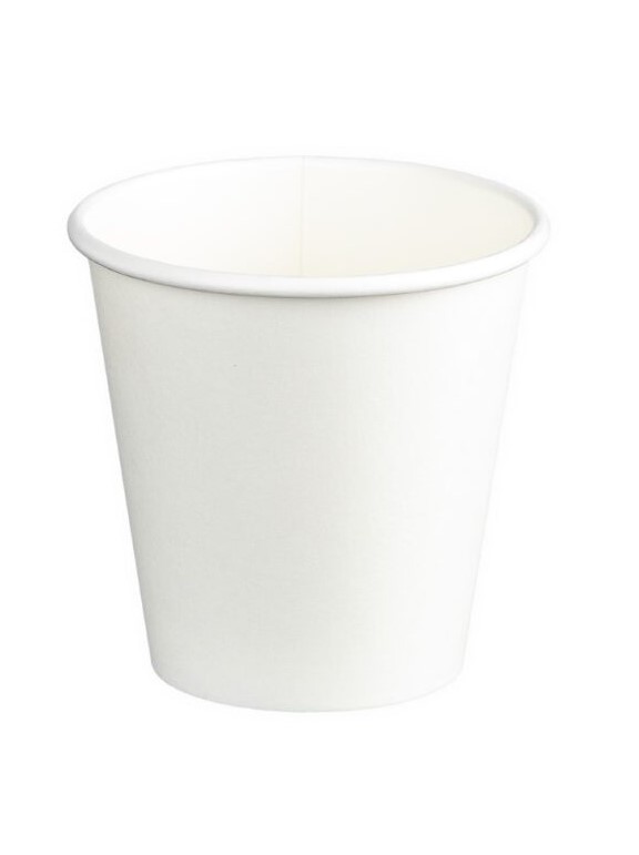 Single Wall PE Paper Cups - White, 4oz, 120ml (1000) *62mm Diameter