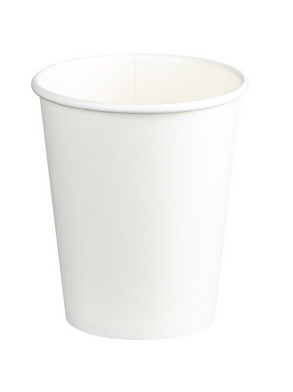 [LMD16030] Single Wall PE Paper Cups - White, 8oz, 280ml (1000) *80mm Diameter