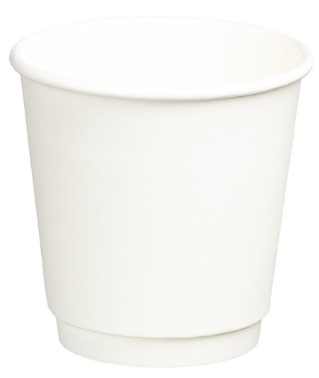 Double Wall PE Paper Cups - White, 6oz, 230ml (500) *80mm Diameter