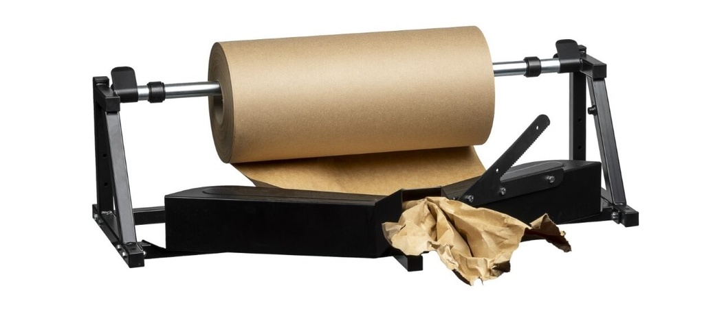 [LMD21550] Void Fill Paper Roll Crumpler - Black, 600mm Width (1) *Table or Wall Mount 