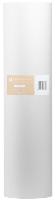 Newsprint Paper Roll - White, 800mm x 400m, 45gsm (1)