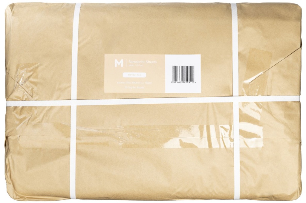 [LMD21745] Newsprint Paper Sheets - White, 600mm x 800mm, 45gsm (20kg)