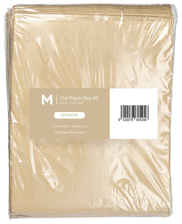 [LMD24035] Paper Bag #8 - Brown, 255mm x 330mm, 40gsm (500)
