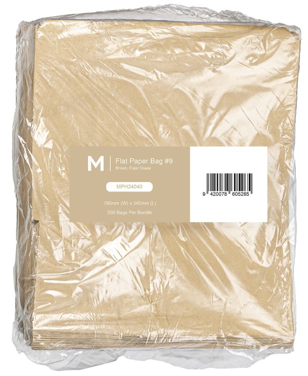 Paper Bag #9 - Brown, 280mm x 340mm, 40gsm (500)