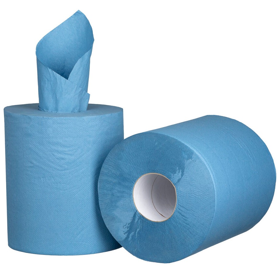 Centre Feed Paper Towel - Blue, 210mm x 300m, 1 Ply, 25gsm, FSC Mix® (6) *Perforated 
