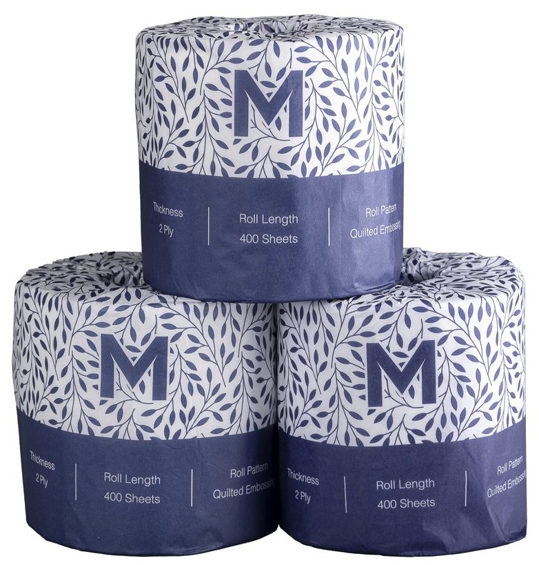 Wrapped Toilet Tissue Boxed - White, 2 Ply, 400 Sheets, FSC Mix® (48) 