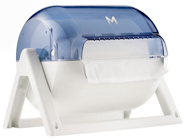 Industrial Roll Dispenser - Transparent, 1 Roll Capacity (1)
