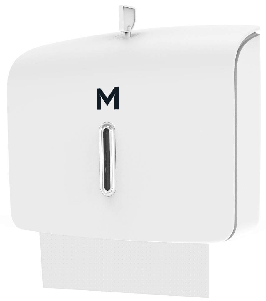 Mini Slimfold Towel Dispenser - White, 300 Sheet Capacity (1)