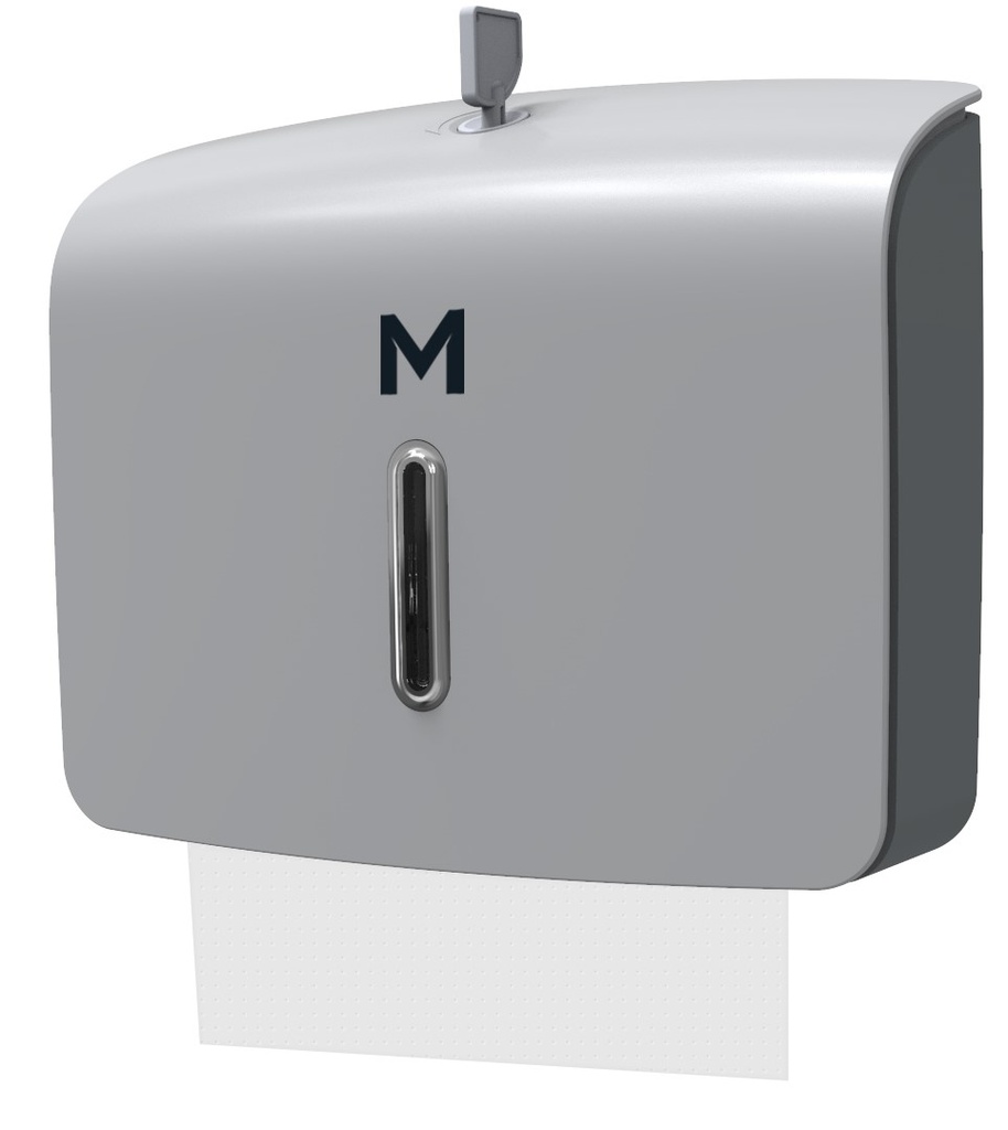 Mini Slimfold Towel Dispenser - Silver, 300 Sheet Capacity (1) 