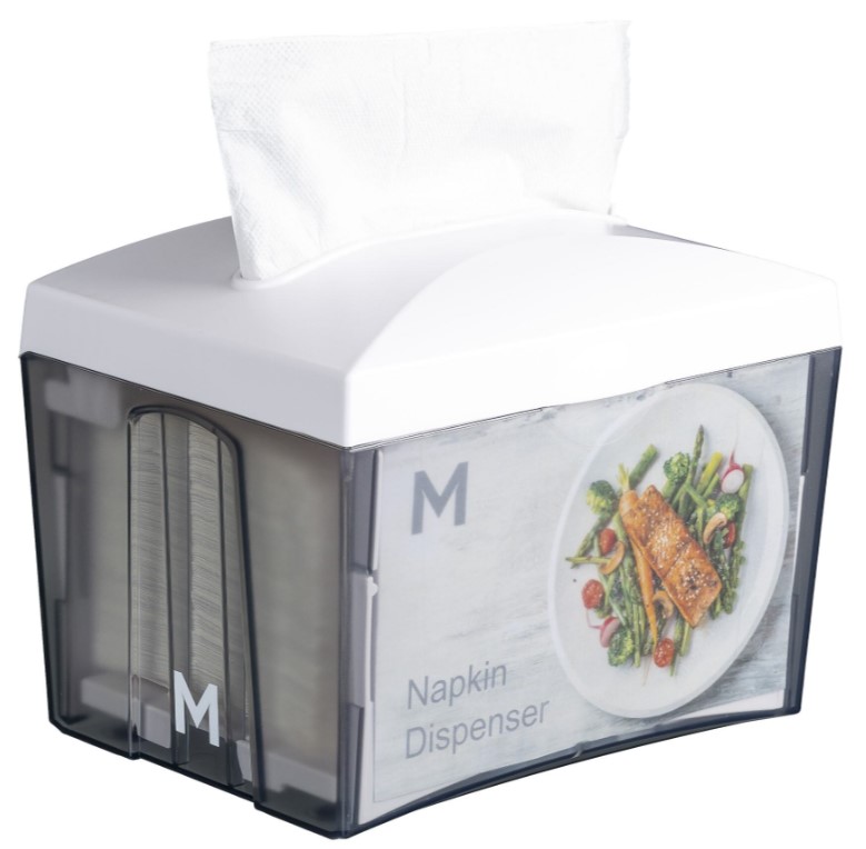 Tabletop Napkin Dispenser - White, 500 Sheet Capacity (1) *Suits LMD38495