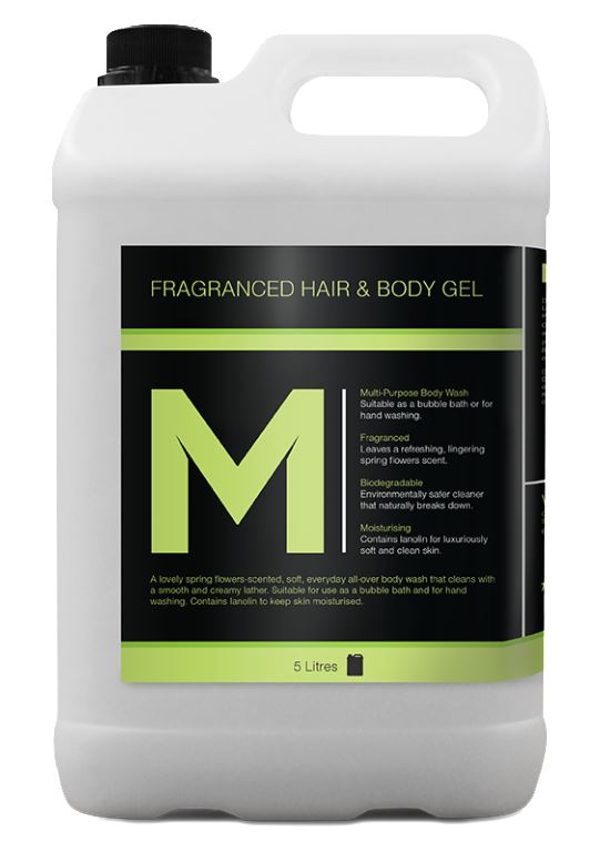 [LMD28065] Fragranced Hair & Body Gel - White, 5L Refill Bottle (2)