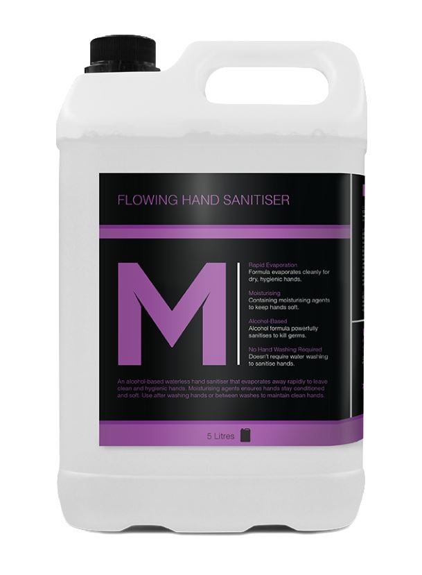 Flowing Hand Sanitiser - Clear, 5L Refill Bottle (2) 