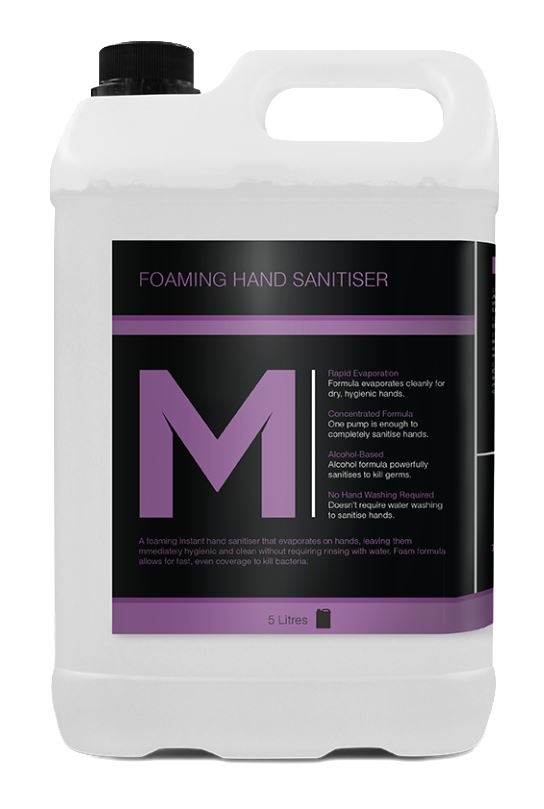 Foaming Hand Sanitiser - Clear, 5L Refill Bottle (2) 