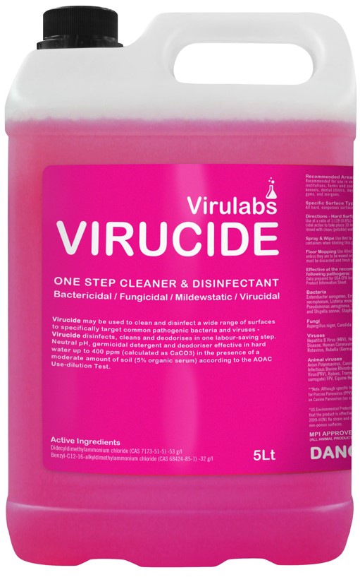 Virucide Cleaning Agent - Pink, 5L Refill Bottle (1)