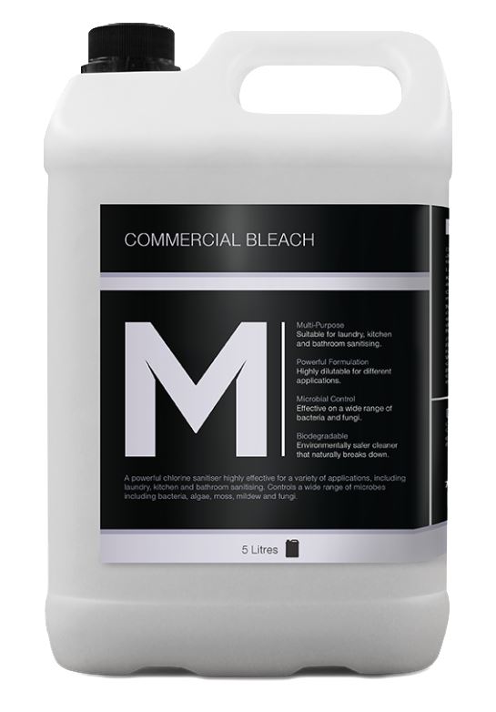 Commercial Bleach 5% - Clear, 5L Refill Bottle (2)    