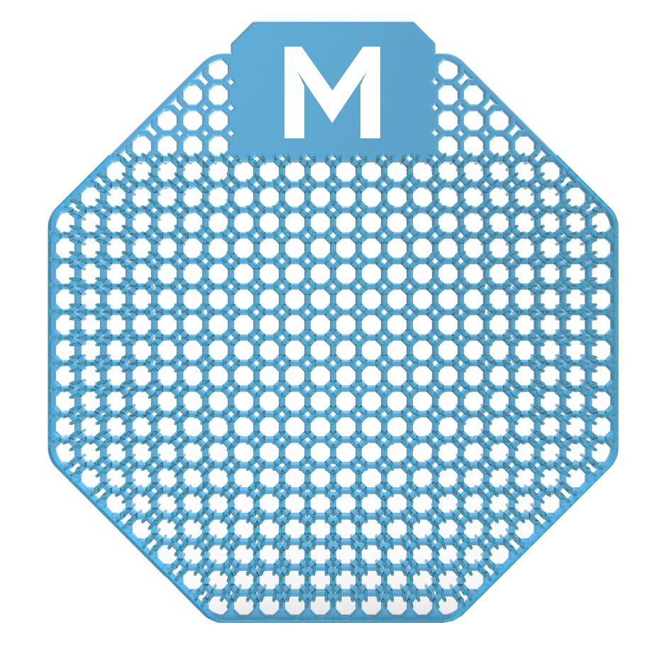 Scented Urinal Screen - Blue, Kiwi Grapefruit (10) + Plastic Glove