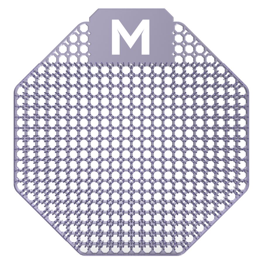 Scented Urinal Screen - Purple, Ocean Mist (10) + Plastic Glove