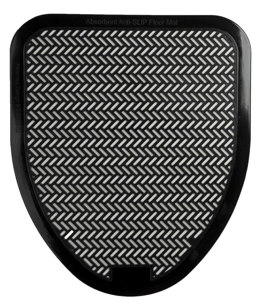 [LMD28827] Urinal Floor Mat - Black, 520mm x 450mm (10)