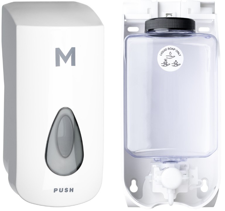 [LMD28900] Liquid Wall Dispenser - White, 1000ml Capacity (1) + Includes Empty Cartridge