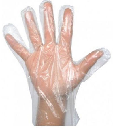 Polyethylene Gloves - Clear, S-M, 240mm Cuff, 1.0g (5000)