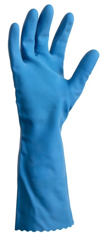 Silverlined Latex Gloves Powder Free - Blue, 2XL, 300mm Cuff, 70.0g (192)