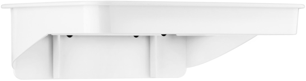 [LMD2975] Plastic Rectangle Bin 8L Bag Support - White, Wall Mount Design (1)