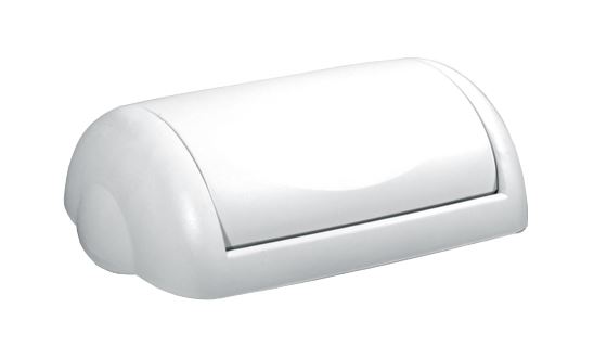 Wall Mount Bin 23L Swing Lid - White, Weighted Swing Design (6)