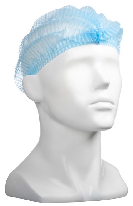 [LMD30030] Polypropylene Crimp Hats - Blue, 530mm Wide, 12gsm (1000)     