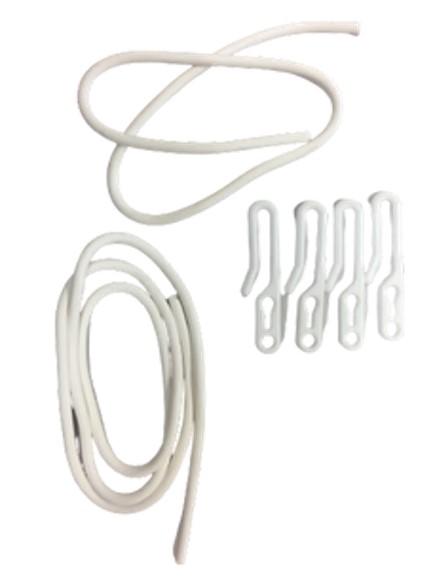 [LMD30359] PVC Apron Neck Hooks - White, 720mm Length (1)