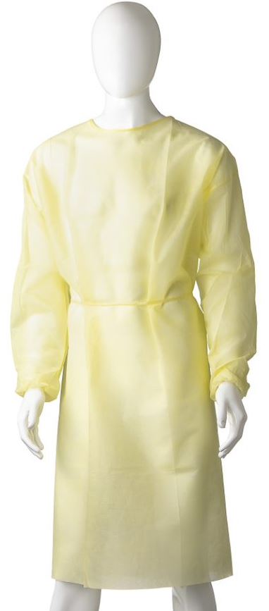 [LMD30485] Polypropylene Isolation Gown - Yellow, 1200mm x 1400mm, 40gsm (30)          