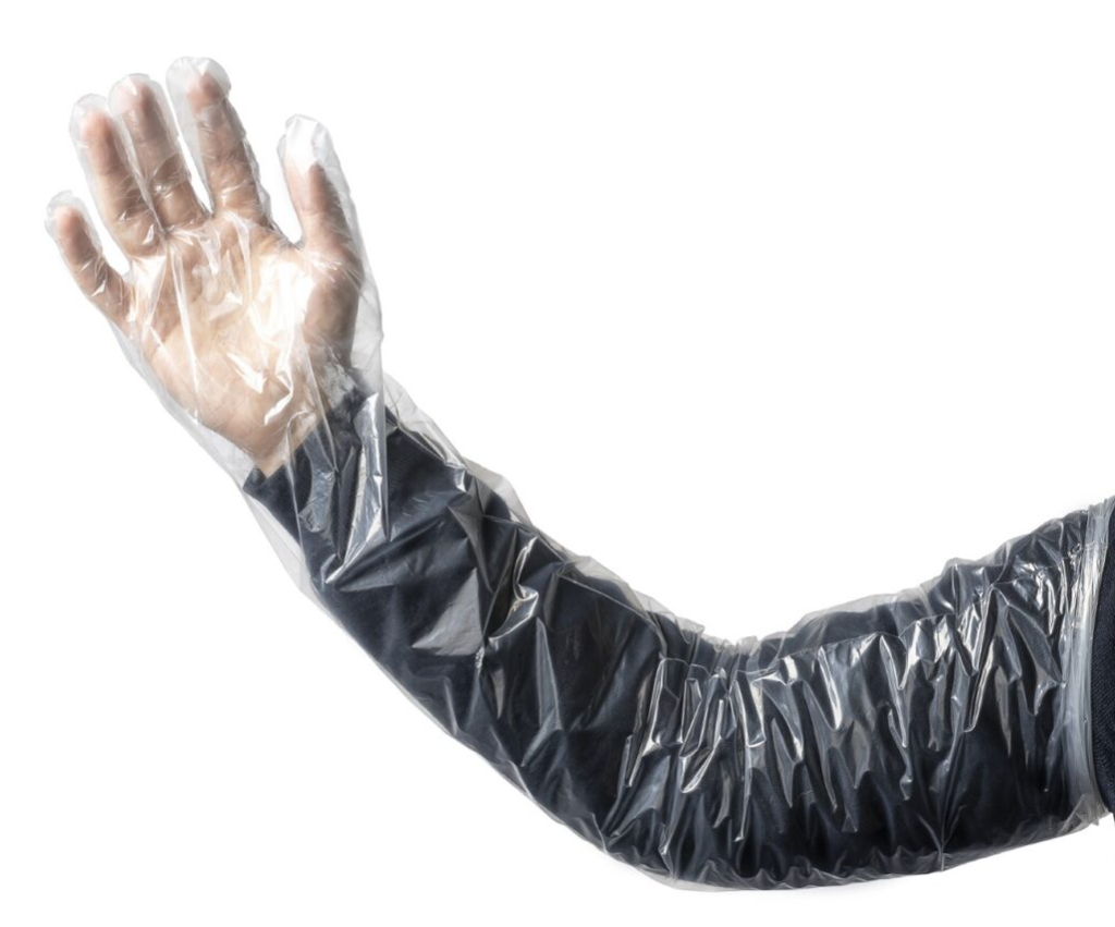 [LMD30867] Polyethylene Shoulder Length Glove - Clear, 800mm x 40mu (100)
