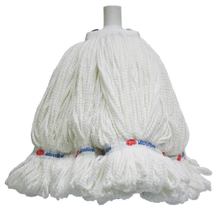 Looped Microfibre Mop Head - White, 25mm x 400g / 330mm (12)