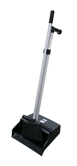 [LMD33235] Lobby Upright Brush & Pan Set - Black, 360mm x 275mm x 820mm (6)