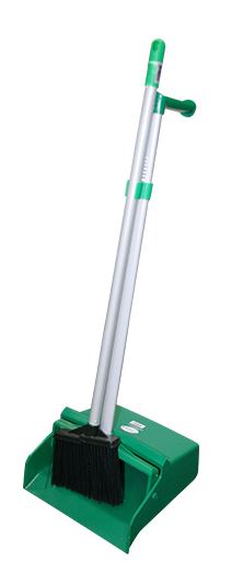 Lobby Upright Brush & Pan Set - Green, 360mm x 275mm x 820mm (6)