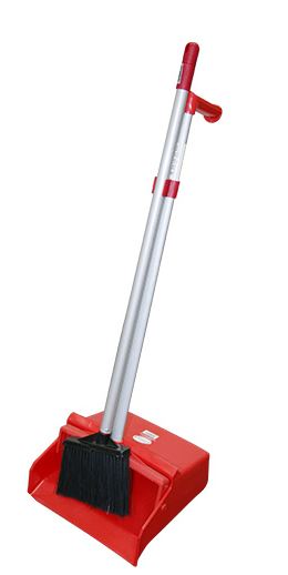 Lobby Upright Brush & Pan Set - Red, 360mm x 275mm x 820mm (6)