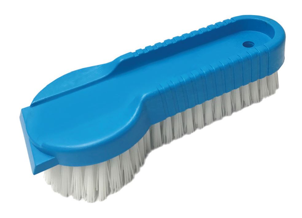 Flat Scrubbing Brush - Blue, Front Scraper (6)