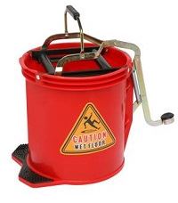 [LMD33572] Metal Wringer Bucket - Red, 16L Capacity (2)