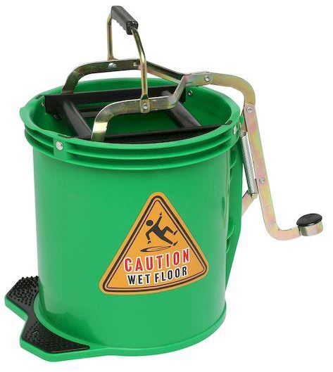 [LMD33573] Metal Wringer Bucket - Green, 16L Capacity (2)