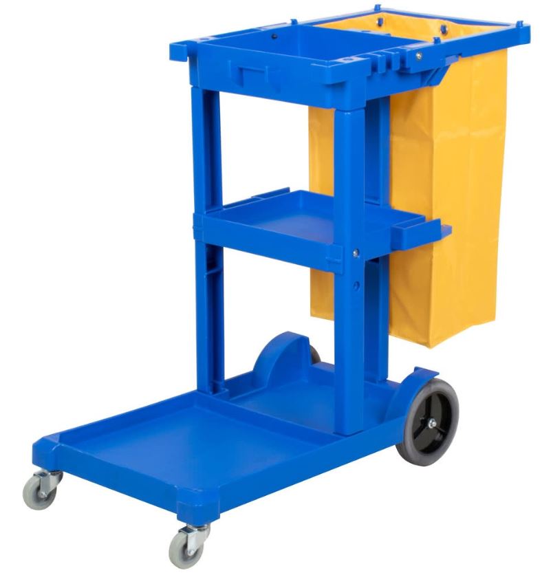 [LMD33613] Economy Cleaning Cart - Blue, 3 Tier (1)