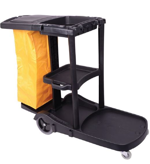 [LMD33614] Premium Cleaning Cart - Black, 3 Tier (1)