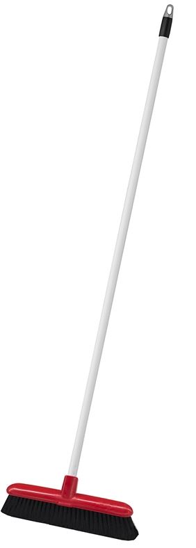 [LMD33845] Economy Indoor Broom - Red, 300mm x 22mm x 1200mm, Soft Bristles (3) 