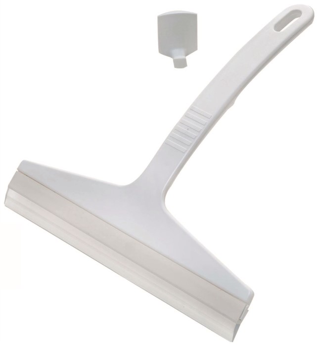 [LMD33952] Bathroom Squeegee - White, Includes Hook (6)