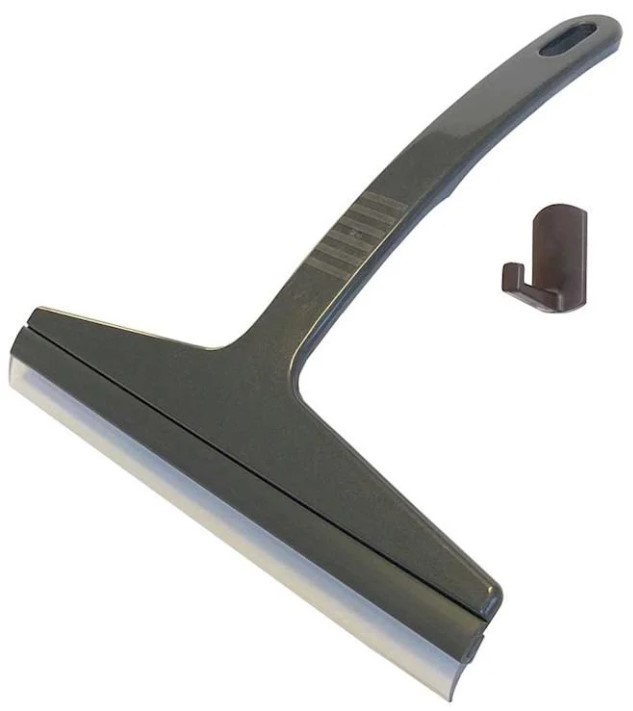 [LMD33953] Bathroom Squeegee - Silver, Includes Hook (6)